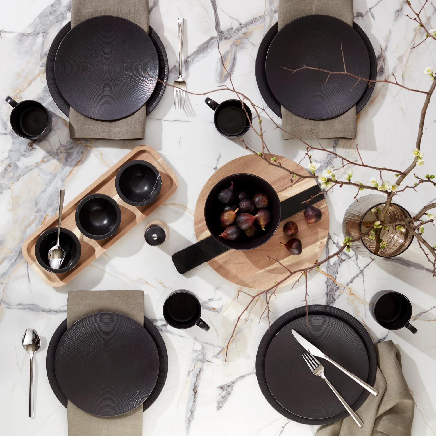 Lenox LX Collective Black 12-Piece Dinnerware Set - Image 3