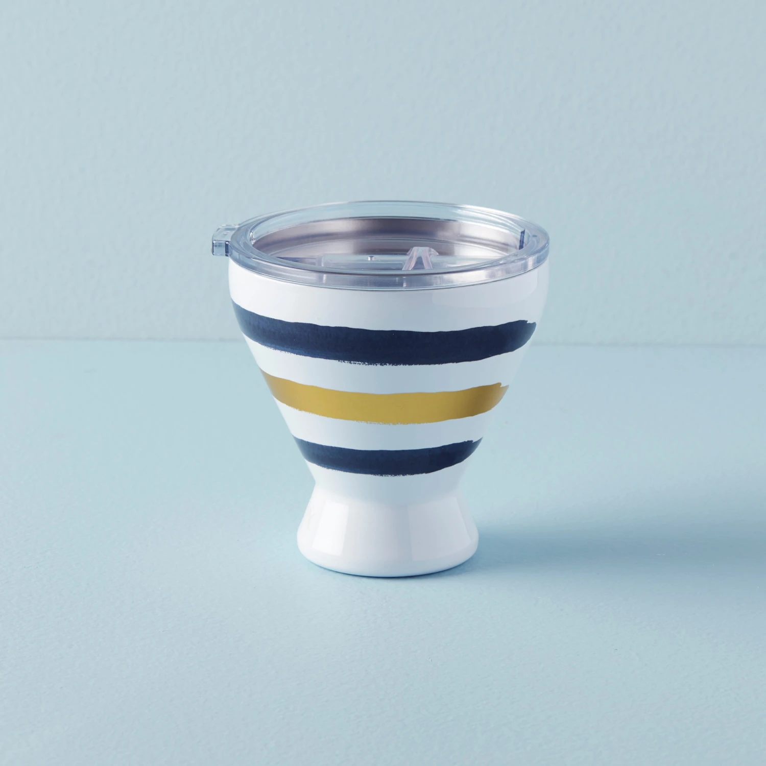 Lenox Blue Bay Stripe Stainless Steel Cocktail Tumbler