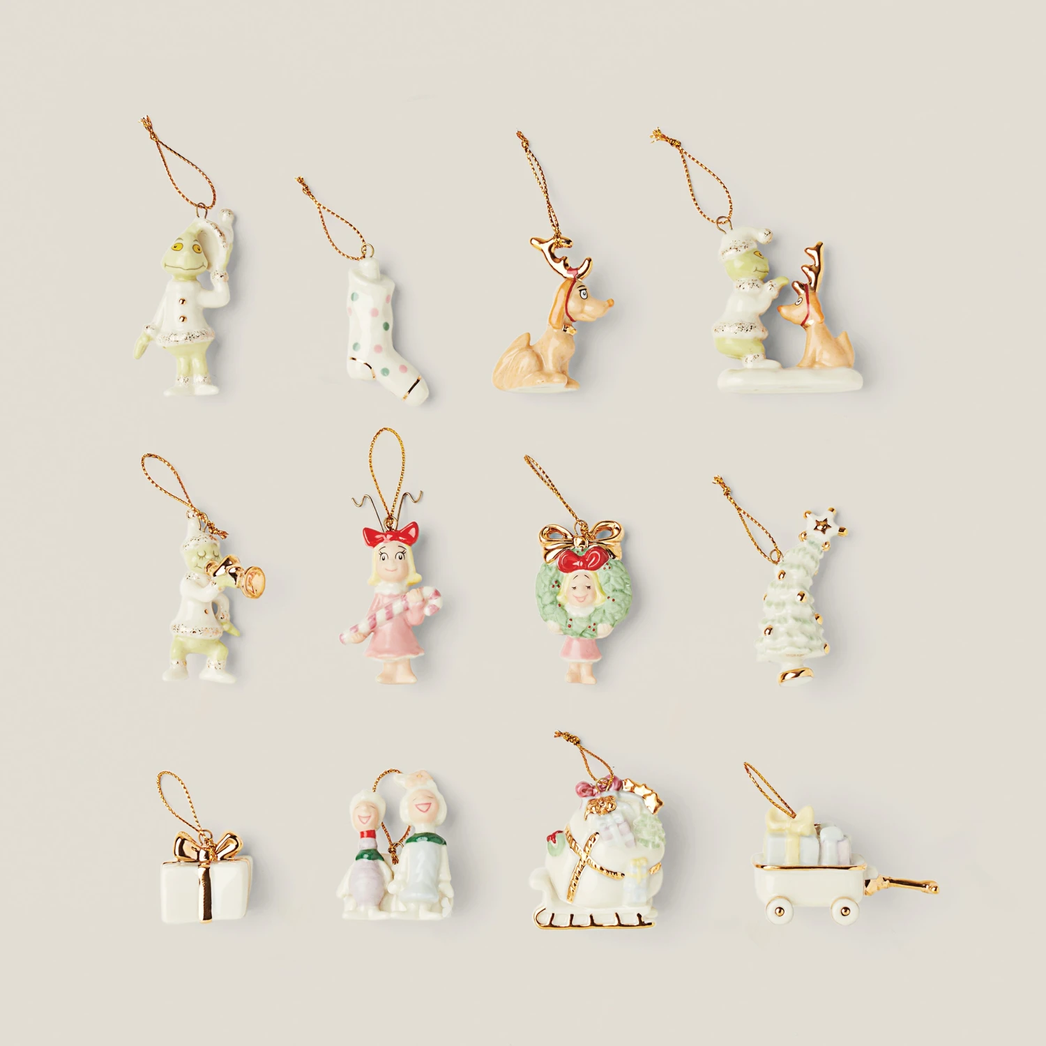 Lenox How The Grinch Stole Christmas 12-Piece Ornaments
